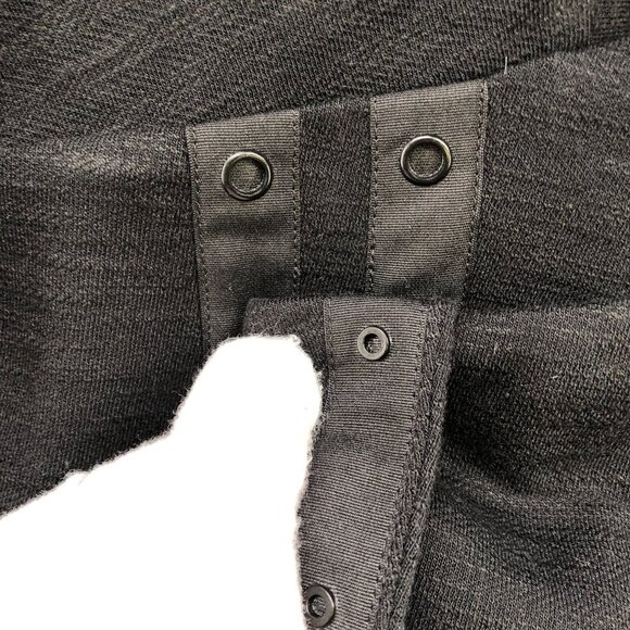 Deharo Labs Technical Moto Zip Sweatshirt Jacket Black Womens Size L Snap Button - Picture 10 of 13